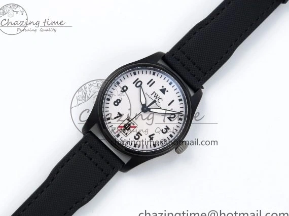 MIROTIME 0129 Pilot Black Ace BLSF 1:1 Best Edition White Lume Dial on Black Nylon Strap MIYOTA OnTrend 7021